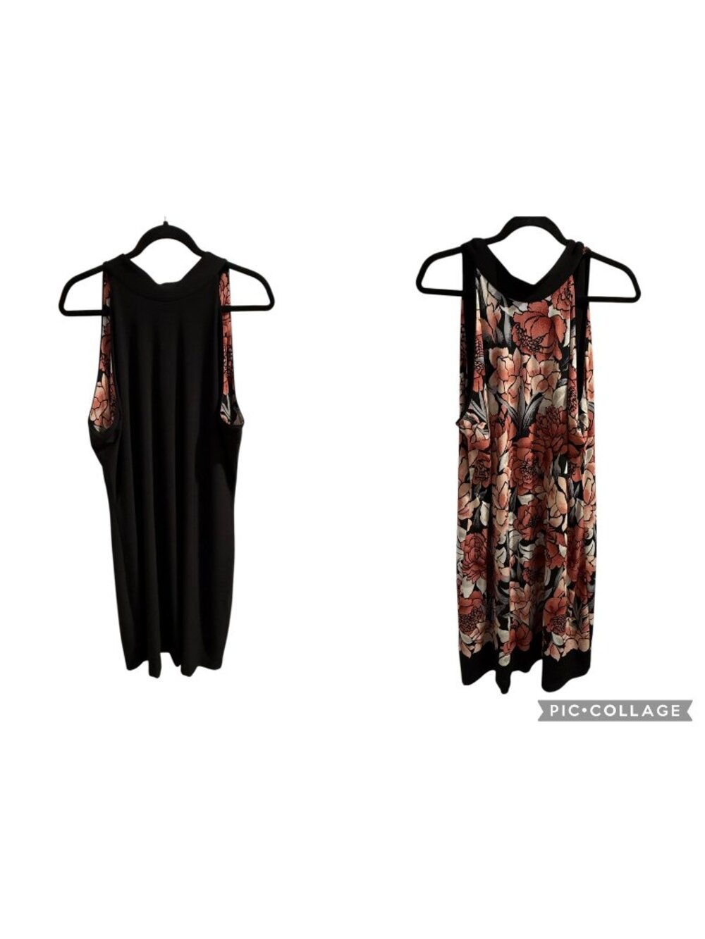 Sleeveless Floral Reversible Dress With Tie Back By White House Black Market XL